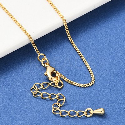 Long-Lasting Plated Brass Curb Chain Necklaces X-NJEW-K112-07G-NF-1