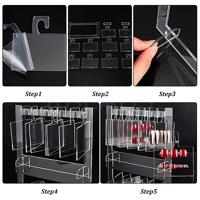 1 Set Acrylic Nail Art Display Boards ODIS-PH0001-62B-1