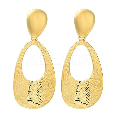 Ion Plating(IP) 304 Stainless Steel Teardrop Stud Earrings for Women EJEW-S227-53G-1
