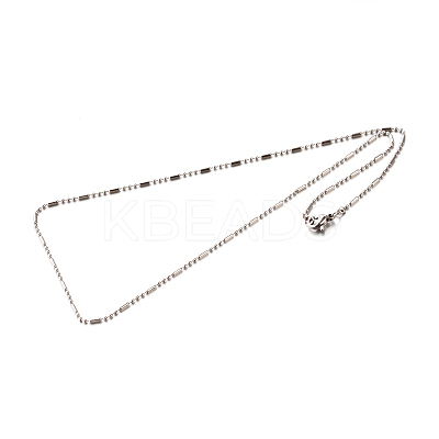 Tarnish Resistant 304 Stainless Steel Ball Chain Necklaces STAS-M174-046P-1