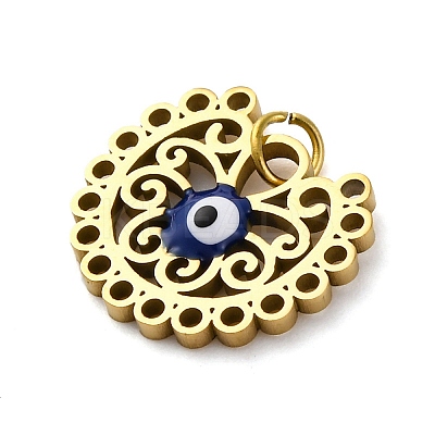 304 Stainless Steel Enamel Charms STAS-E550-53G-02-1