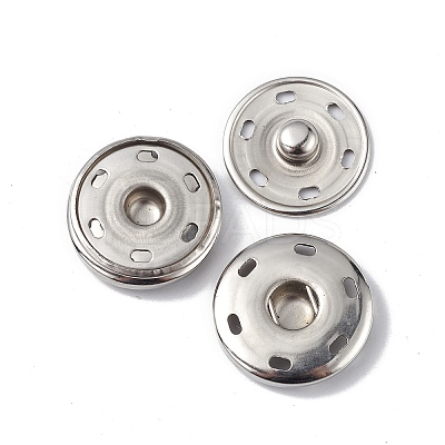 Non-Tarnish 202 Stainless Steel Snap Buttons BUTT-I017-01E-P-1