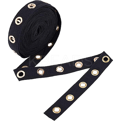 Cotton Ribbons with Eyelet Ring and Metallic Wire Twist Ties SRIB-BC0001-06-1