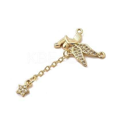 Brass Micro Pave Cubic Zirconia Pendants KK-A275-28G-1