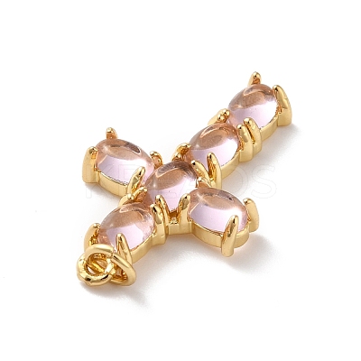 Rack Plating Brass Micro Pave Cubic Zirconia Pendants KK-A160-02G-1