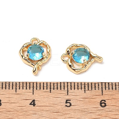 Brass Micro Pave Cubic Zirconia Pendants KK-A259-15G-1