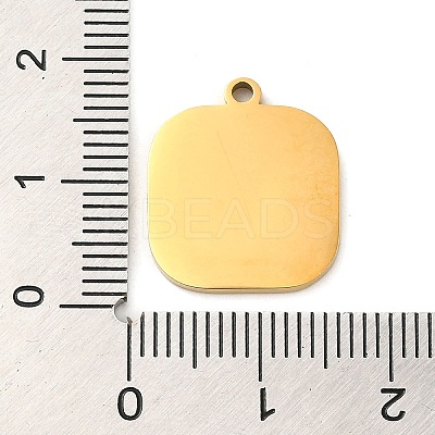 Ion Plating(IP) 304 Stainless Steel Enamel Pendants X-STAS-Q301-13G-1