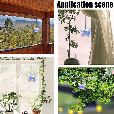 Butterfly Glass Hanging Suncatchers HJEW-WH20019-10A-1