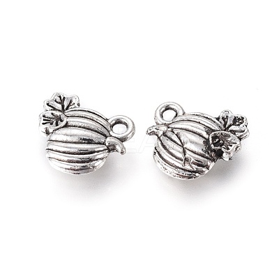 Pumpkin Tibetan Style Zinc Alloy Charms TIBEP-Q033-95-1