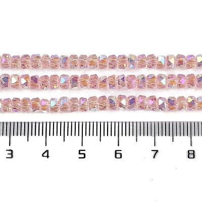 Electroplate Glass Beads Strands X-GLAA-Q105-03B-1