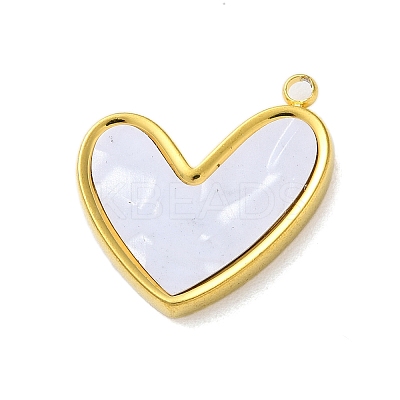 304 Stainless Steel with Synthetic Shell Pendants LS-STAS-G338-02G-1
