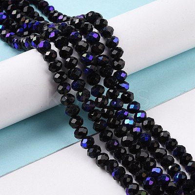 Electroplate Opaque Solid Color Glass Beads Strands LS-EGLA-A044-P2mm-L18-1