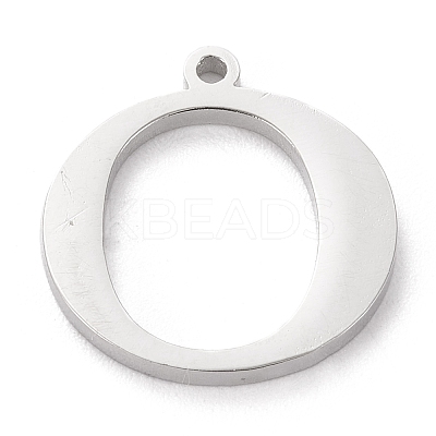 Tarnish Resistant 304 Stainless Steel Letter Pendant Rhinestone Settings LS-STAS-J028-01O-1