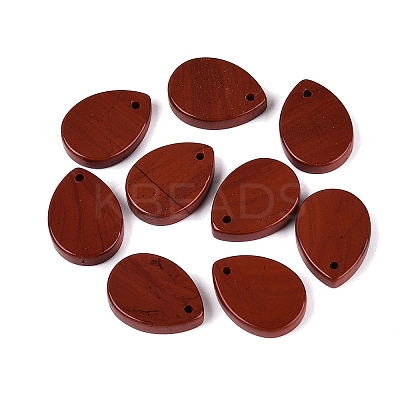 Natural Red Jasper Pendants G-Q606-68D-1