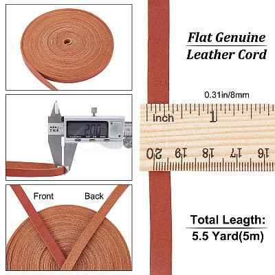Flat Leather Jewelry Cord WL-GF0001-07A-01-1