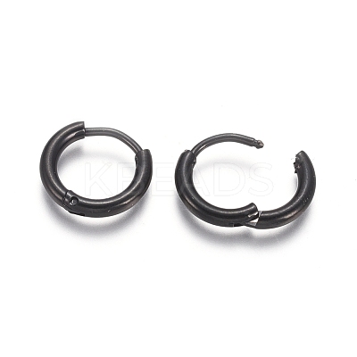 304 Stainless Steel Huggie Hoop Earrings EJEW-F111A-13mm-B-1