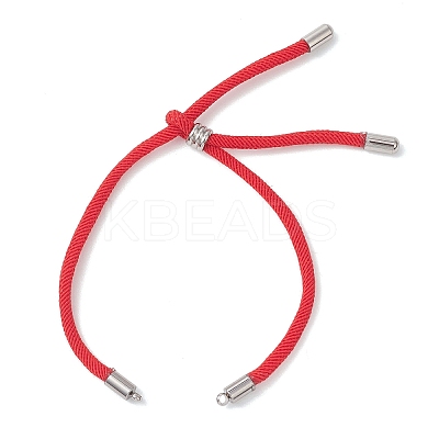 Nylon Round Cord Slider Bracelet Makings AJEW-JB01516-1