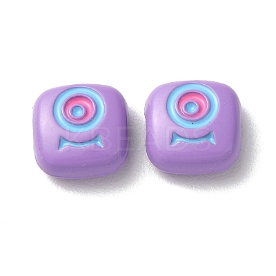 Spray Painted Alloy Enamel Beads PALLOY-M215-15M-1