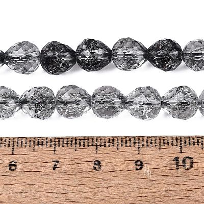 Crackle Transparent Glass Beads Strands GLAA-N068-04A-01-1