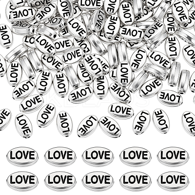 120Pcs Mens Valentines Day Gift Idea Tibetan Style Alloy Beads TIBEB-PH0005-39-1
