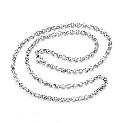 Tarnish Resistant 304 Stainless Steel Necklaces NJEW-E080-03P-1