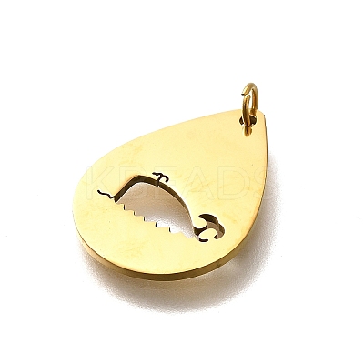 304 Stainless Steel Pendants STAS-R153-28G-1