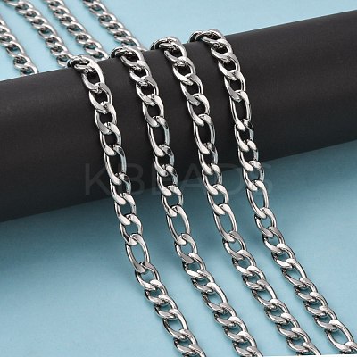 Tarnish Resistant 304 Stainless Steel Mother-Son Figaro Chains CHS-A003H-2.3NK-1