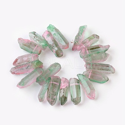 Natural Quartz Crystal Points Beads Strands G-G767-06-1