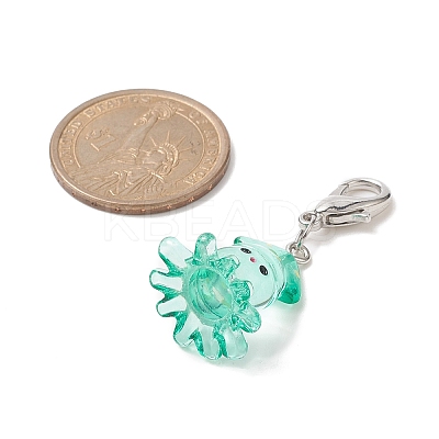 Marine Series Resin Pendant Decoraiton HJEW-JM00959-1