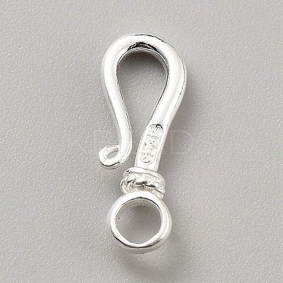 925 Sterling Silver Hook Clasps STER-WH0016-18S-1