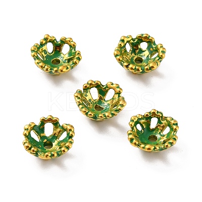 Tibetan Style Alloy Bead Caps PALLOY-C154-36GGP-1