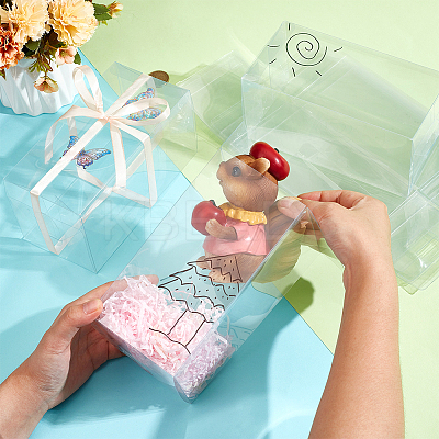 Transparent PET Tea Storage Boxes CON-WH0106-08A-1