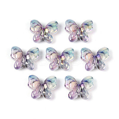 UV Plating Printed Opaque Acrylic Beads LS-PACR-N017-05A-1