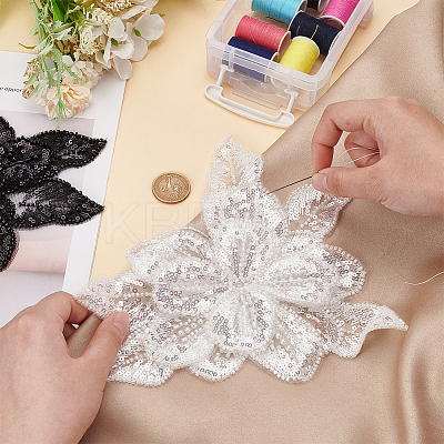 1Pc 3D Flower Lace Appliques DIY-MA0005-03A-1