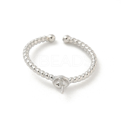 Brass Cup Peg Open Cuff Ring Settings KK-G518-02P-02-1