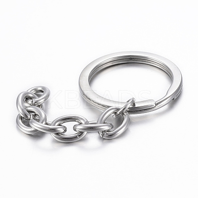Tarnish Resistant Polishing 304 Stainless Steel Split Key Rings STAS-H558-33P-1