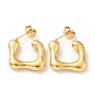 Square Stud Earrings EJEW-G293-08G-1