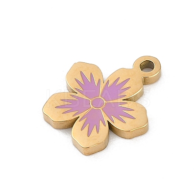 304 Stainless Steel Enamel Charms STAS-I325-102B-G-1