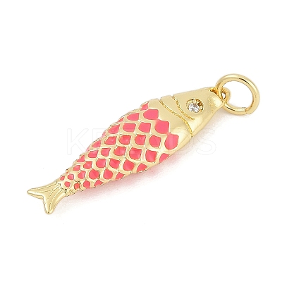 Brass with Cubic Zirconia Pendants X-KK-G522-43G-02-1