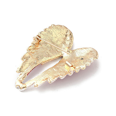 Alloy Rhinestone Brooches for Backpack Clothes JEWB-M068-02G-01-1