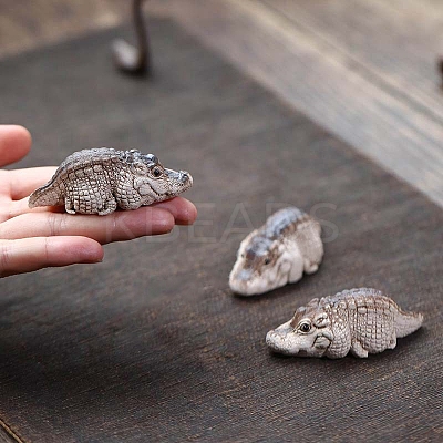 Ceramics Tea Pet Alligator/Crocodile Figurine Statue for Home Office Desktop Ornament PW-WG2BD69-01-1