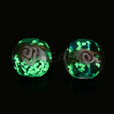 Luminous Handmade Gold Sand Lampwork Beads LAMP-T021-03E-1
