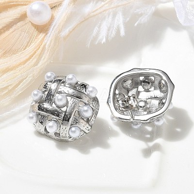 304 Stainless Steel knit Stud Earrings EJEW-B108-08P-1