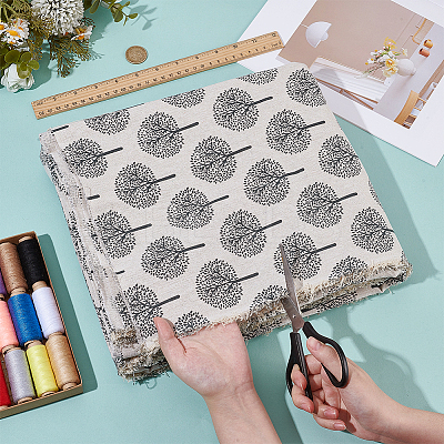 Cotton Linen Fabric DIY-WH0591-282A-1