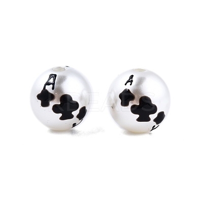Halloween Opaque ABS Plastic Imitation Pearl Enamel Beads KY-G020-01H-1