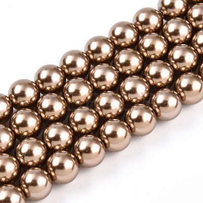 Baking Paint Pearlized Glass Pearl Bead Strands HY-N002-6mm-A06-1