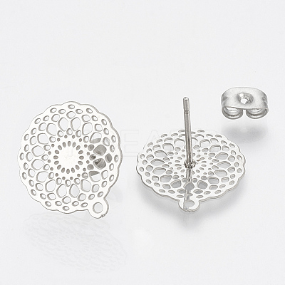 Non-Tarnish 304 Stainless Steel Stud Earring Findings STAS-S079-32B-1