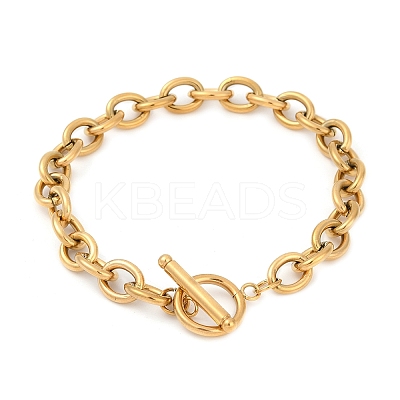 304 Stainless Steel Chain Bracelets for Women LS-BJEW-Z106-03G-1
