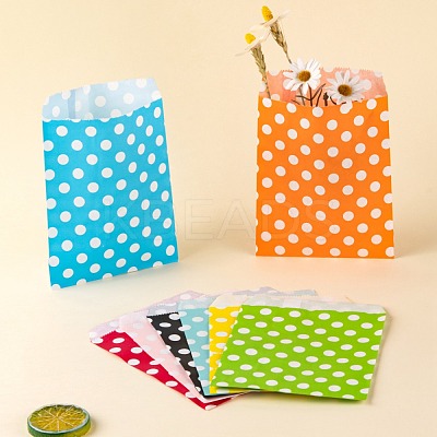 80Pcs 8 Colors Eco-Friendly Kraft Paper Bags CARB-LS0001-06A-1