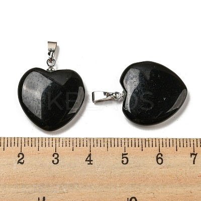 Natural Obsidian Pendants G-G956-B77-FF-1